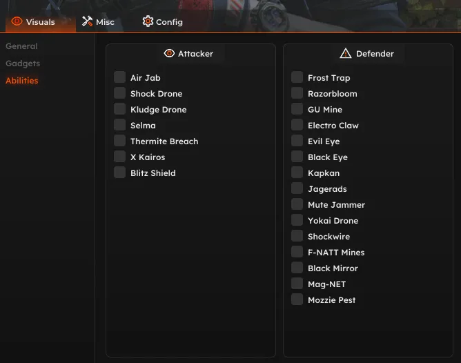 Rainbow Six Cobra Hile Menü