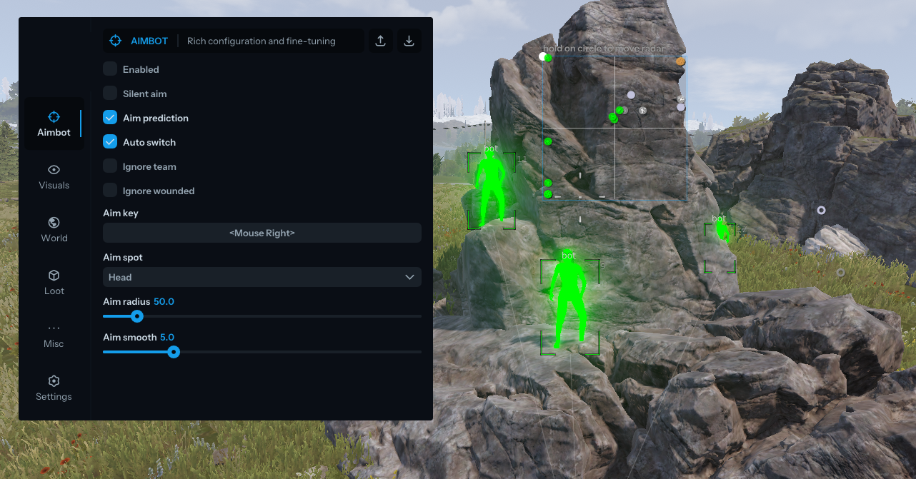 Rust ESP ve Anti-Cheat Sistemi Görseli