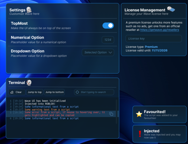 Roblox Executor Kullanıcı Arayüzü ve Özellikleri